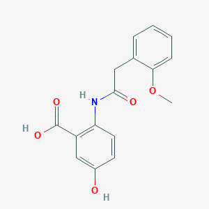 molecular formula C16H15NO5 B5790847 5-hydroxy-2-{[(2-methoxyphenyl)acetyl]amino}benzoic acid 