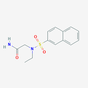 molecular formula C14H16N2O3S B5790863 N~2~-ethyl-N~2~-(2-naphthylsulfonyl)glycinamide 