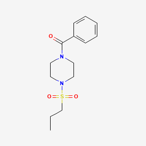 molecular formula C14H20N2O3S B5790874 1-benzoyl-4-(propylsulfonyl)piperazine 