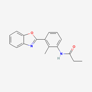molecular formula C17H16N2O2 B5790882 N-[3-(1,3-benzoxazol-2-yl)-2-methylphenyl]propanamide 