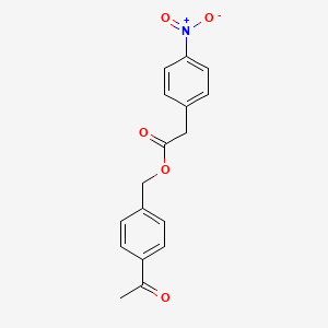 molecular formula C17H15NO5 B5790893 4-acetylbenzyl (4-nitrophenyl)acetate 
