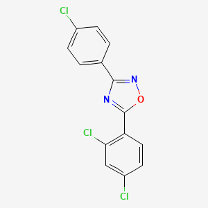 molecular formula C14H7Cl3N2O B5790900 3-(4-chlorophenyl)-5-(2,4-dichlorophenyl)-1,2,4-oxadiazole 