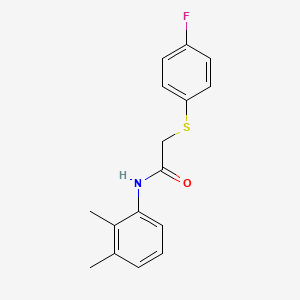 molecular formula C16H16FNOS B5790910 N-(2,3-dimethylphenyl)-2-[(4-fluorophenyl)thio]acetamide 