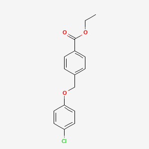 molecular formula C16H15ClO3 B5790912 ethyl 4-[(4-chlorophenoxy)methyl]benzoate CAS No. 56442-34-3
