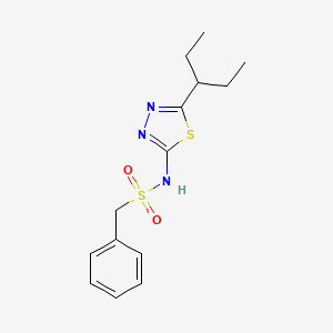 N-[5-(1-ethylpropyl)-1,3,4-thiadiazol-2-yl]-1-phenylmethanesulfonamide