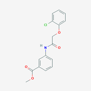 molecular formula C16H14ClNO4 B5790944 methyl 3-{[(2-chlorophenoxy)acetyl]amino}benzoate 