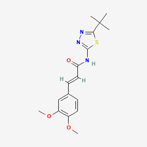 molecular formula C17H21N3O3S B5790963 N-(5-tert-butyl-1,3,4-thiadiazol-2-yl)-3-(3,4-dimethoxyphenyl)acrylamide 