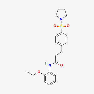 N-(2-ethoxyphenyl)-3-[4-(1-pyrrolidinylsulfonyl)phenyl]propanamide