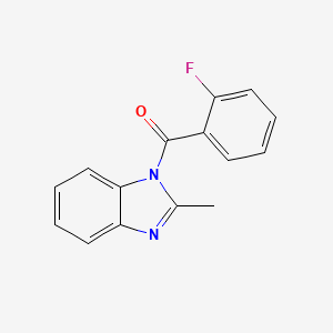 molecular formula C15H11FN2O B5790986 1-(2-fluorobenzoyl)-2-methyl-1H-benzimidazole 