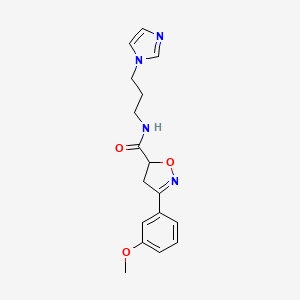 N-[3-(1H-imidazol-1-yl)propyl]-3-(3-methoxyphenyl)-4,5-dihydro-5-isoxazolecarboxamide
