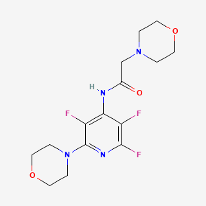 molecular formula C15H19F3N4O3 B5791005 2-(4-morpholinyl)-N-[2,3,5-trifluoro-6-(4-morpholinyl)-4-pyridinyl]acetamide 