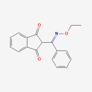 molecular formula C18H15NO3 B5791007 2-[(ethoxyimino)(phenyl)methyl]-1H-indene-1,3(2H)-dione 