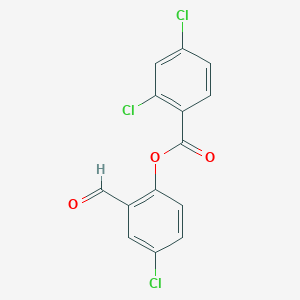 4-chloro-2-formylphenyl 2,4-dichlorobenzoate