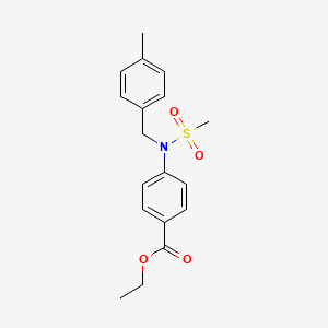 molecular formula C18H21NO4S B5791031 ethyl 4-[(4-methylbenzyl)(methylsulfonyl)amino]benzoate 