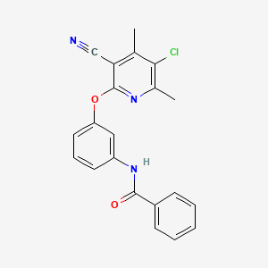 molecular formula C21H16ClN3O2 B5791048 N-{3-[(5-chloro-3-cyano-4,6-dimethylpyridin-2-yl)oxy]phenyl}benzamide 