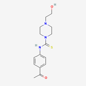 molecular formula C15H21N3O2S B5791069 N-(4-acetylphenyl)-4-(2-hydroxyethyl)-1-piperazinecarbothioamide 