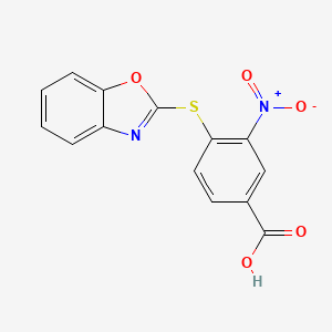 4-(1,3-benzoxazol-2-ylthio)-3-nitrobenzoic acid