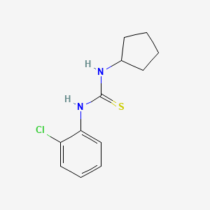 molecular formula C12H15ClN2S B5791075 N-(2-chlorophenyl)-N'-cyclopentylthiourea 