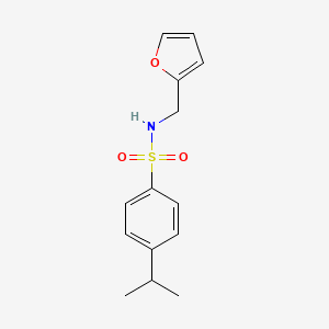 molecular formula C14H17NO3S B5791084 N-(2-furylmethyl)-4-isopropylbenzenesulfonamide 