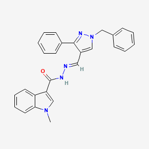 N'-[(1-benzyl-3-phenyl-1H-pyrazol-4-yl)methylene]-1-methyl-1H-indole-3-carbohydrazide