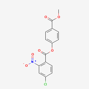 molecular formula C15H10ClNO6 B5791104 4-(methoxycarbonyl)phenyl 4-chloro-2-nitrobenzoate 