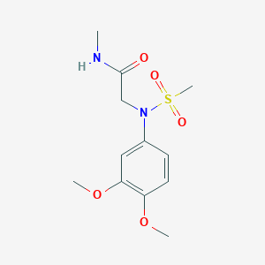 molecular formula C12H18N2O5S B5791118 N~2~-(3,4-dimethoxyphenyl)-N~1~-methyl-N~2~-(methylsulfonyl)glycinamide 