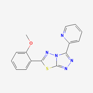 6-(2-methoxyphenyl)-3-(2-pyridinyl)[1,2,4]triazolo[3,4-b][1,3,4]thiadiazole
