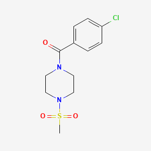 molecular formula C12H15ClN2O3S B5791131 1-(4-chlorobenzoyl)-4-(methylsulfonyl)piperazine 