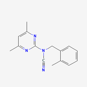 molecular formula C15H16N4 B5791138 (4,6-dimethyl-2-pyrimidinyl)(2-methylbenzyl)cyanamide 