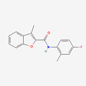 molecular formula C17H14FNO2 B5791154 N-(4-fluoro-2-methylphenyl)-3-methyl-1-benzofuran-2-carboxamide 