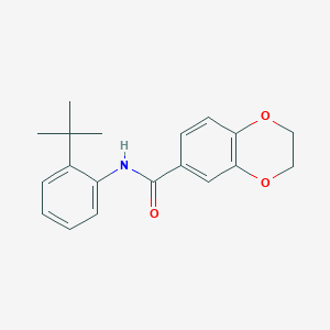 molecular formula C19H21NO3 B5791166 N-(2-tert-butylphenyl)-2,3-dihydro-1,4-benzodioxine-6-carboxamide 