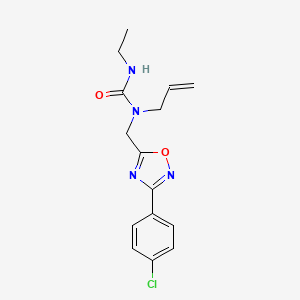 molecular formula C15H17ClN4O2 B5791173 N-allyl-N-{[3-(4-chlorophenyl)-1,2,4-oxadiazol-5-yl]methyl}-N'-ethylurea 