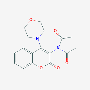 molecular formula C17H18N2O5 B5791185 N-acetyl-N-[4-(4-morpholinyl)-2-oxo-2H-chromen-3-yl]acetamide 