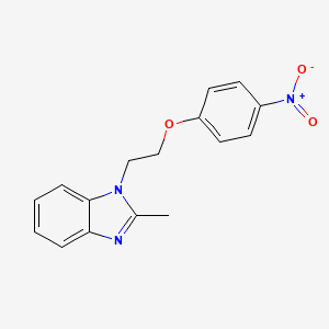 molecular formula C16H15N3O3 B5791186 2-methyl-1-[2-(4-nitrophenoxy)ethyl]-1H-benzimidazole 