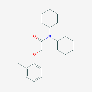 molecular formula C21H31NO2 B5791205 N,N-dicyclohexyl-2-(2-methylphenoxy)acetamide 