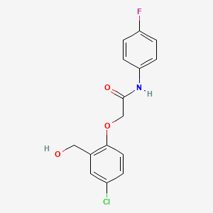 molecular formula C15H13ClFNO3 B5791212 2-[4-chloro-2-(hydroxymethyl)phenoxy]-N-(4-fluorophenyl)acetamide 