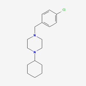 molecular formula C17H25ClN2 B5791219 1-(4-chlorobenzyl)-4-cyclohexylpiperazine 