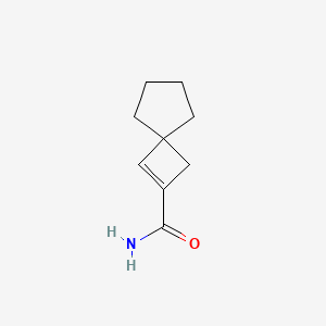 molecular formula C9H13NO B579123 Spiro[3.4]oct-1-ene-2-carboxamide CAS No. 18316-70-6
