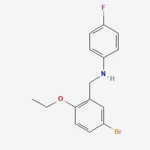 molecular formula C15H15BrFNO B5791235 (5-bromo-2-ethoxybenzyl)(4-fluorophenyl)amine 