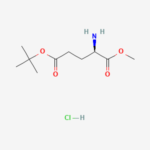 molecular formula C10H20ClNO4 B579124 (R)-5-tert-Butyl 1-methyl 2-aminopentanedioate hydrochloride CAS No. 16948-36-0