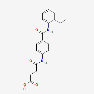 molecular formula C19H20N2O4 B5791275 4-[(4-{[(2-ethylphenyl)amino]carbonyl}phenyl)amino]-4-oxobutanoic acid 