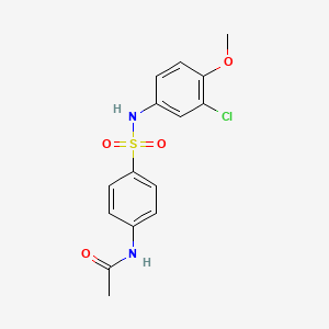 molecular formula C15H15ClN2O4S B5791291 N-(4-{[(3-chloro-4-methoxyphenyl)amino]sulfonyl}phenyl)acetamide 