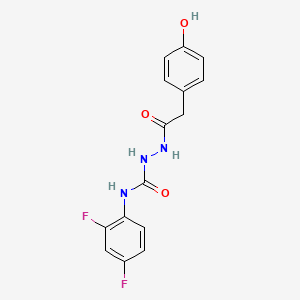 N-(2,4-difluorophenyl)-2-[(4-hydroxyphenyl)acetyl]hydrazinecarboxamide