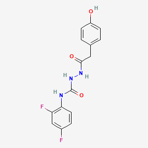 molecular formula C15H13F2N3O3 B5791309 N-(2,4-difluorophenyl)-2-[(4-hydroxyphenyl)acetyl]hydrazinecarboxamide 