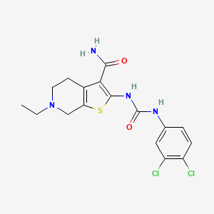 molecular formula C17H18Cl2N4O2S B5791316 2-({[(3,4-dichlorophenyl)amino]carbonyl}amino)-6-ethyl-4,5,6,7-tetrahydrothieno[2,3-c]pyridine-3-carboxamide 