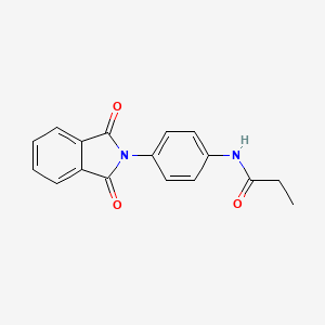 molecular formula C17H14N2O3 B5791339 N-[4-(1,3-dioxo-1,3-dihydro-2H-isoindol-2-yl)phenyl]propanamide 