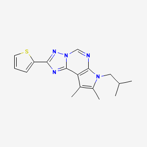 molecular formula C17H19N5S B5791350 7-isobutyl-8,9-dimethyl-2-(2-thienyl)-7H-pyrrolo[3,2-e][1,2,4]triazolo[1,5-c]pyrimidine 