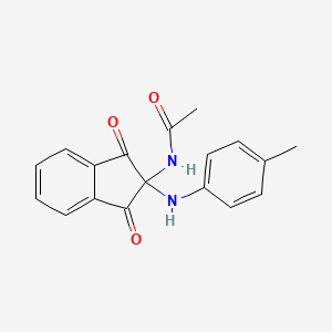 molecular formula C18H16N2O3 B5791358 N-{2-[(4-methylphenyl)amino]-1,3-dioxo-2,3-dihydro-1H-inden-2-yl}acetamide 