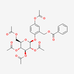 molecular formula C30H32O14 B579136 Salireposide, pentaacetate CAS No. 18265-35-5