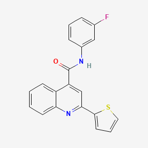 molecular formula C20H13FN2OS B5791381 N-(3-fluorophenyl)-2-(2-thienyl)-4-quinolinecarboxamide 